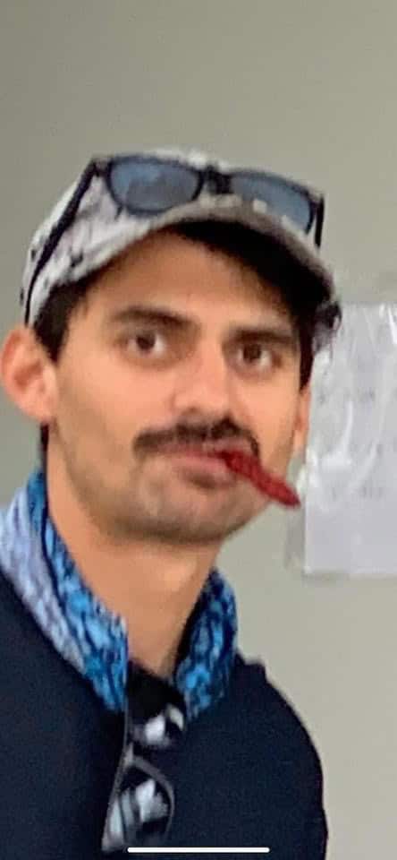 Nicholas Anthony Moses showing his sense of humor